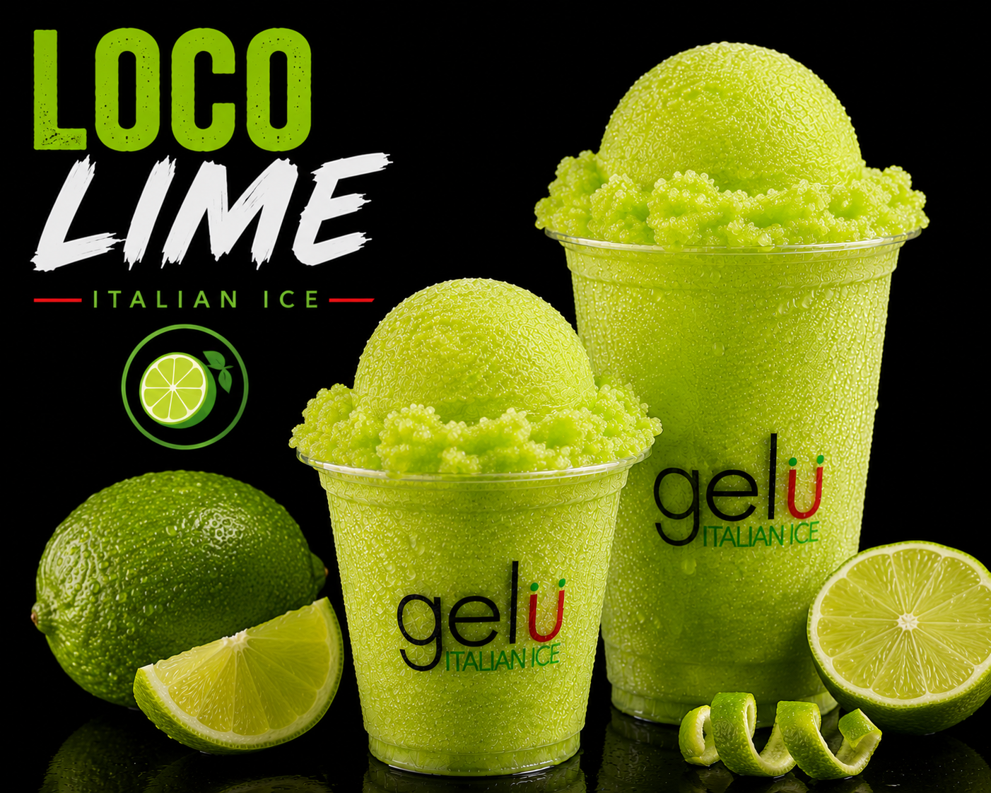 Loco Lime Italian ice from Gelu Pearland
