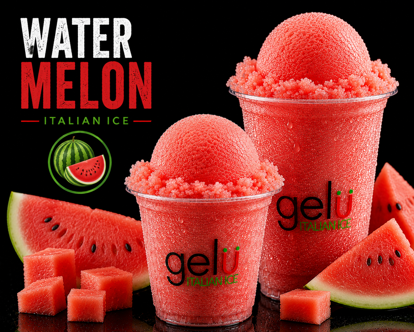 Watermelon Italian ice from Gelu Pearland