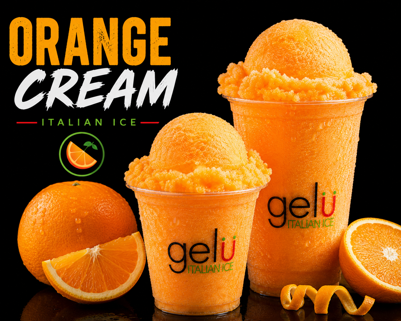 Orange Cream Italian ice from Gelu Pearland